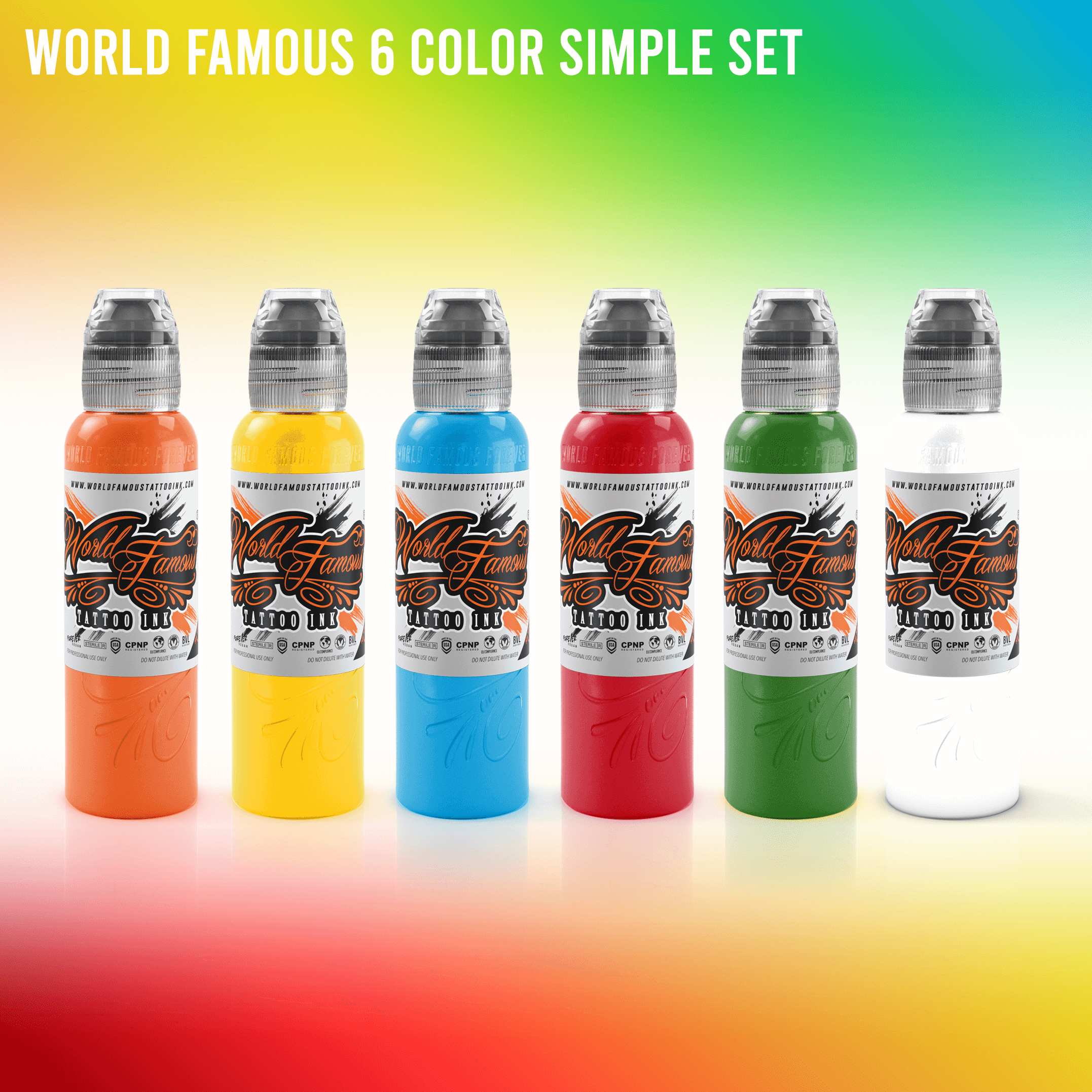 Eternal 7 Primary Color Tattoo Ink Set