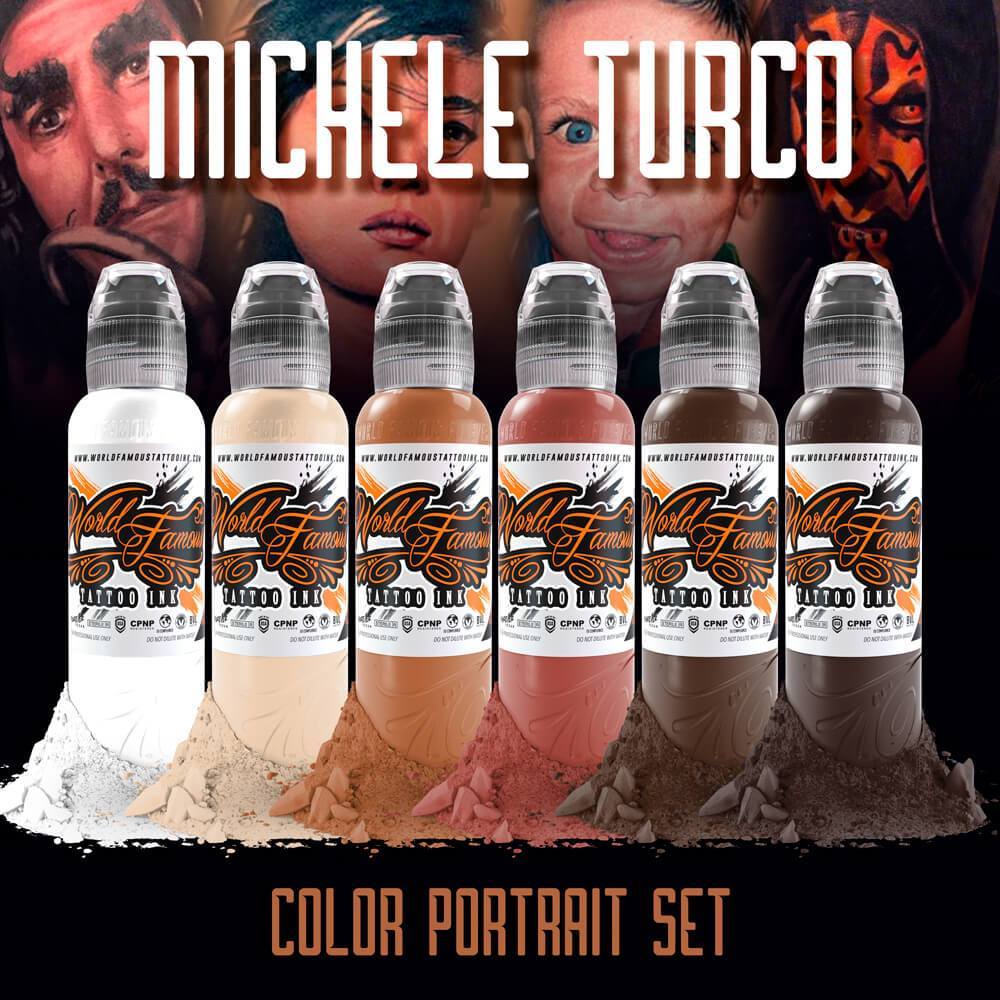 World Famous Tattoo Ink x Michele Turco Color Portrait - Set of 6
